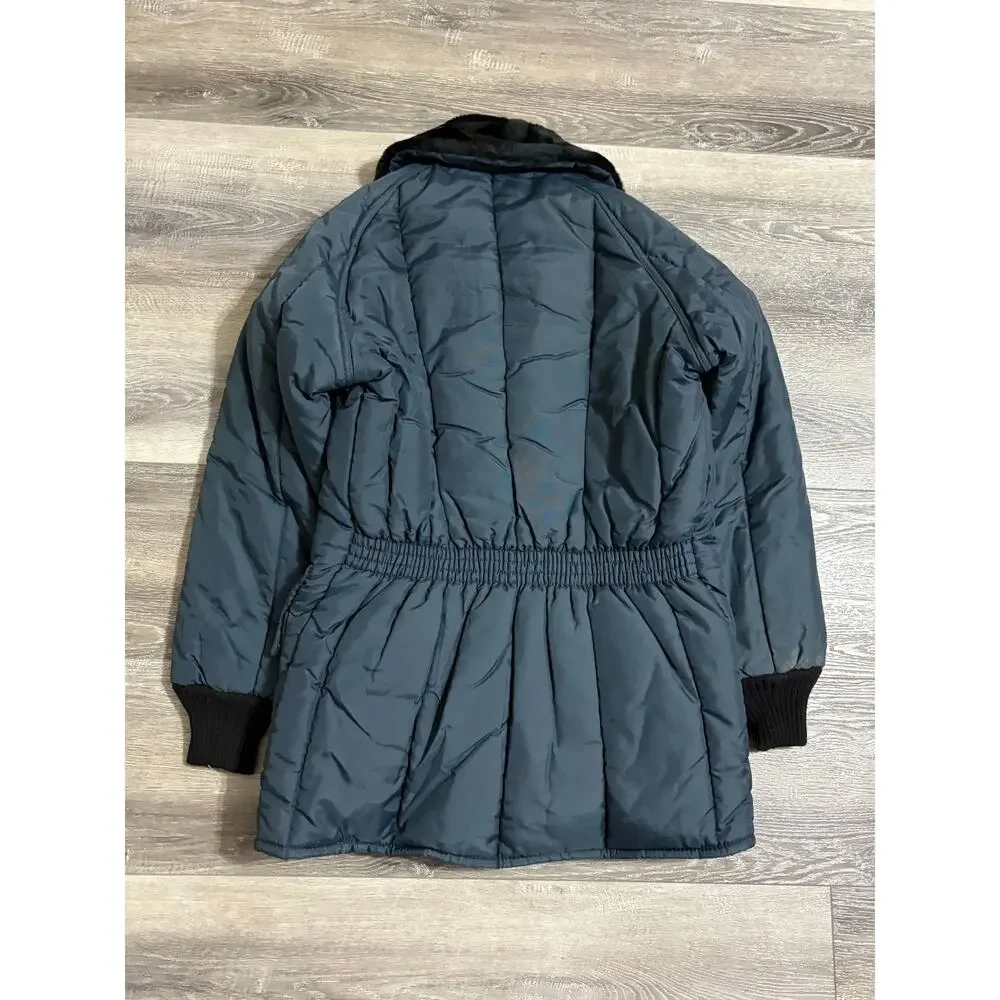 Vintage Walls Blizzard-Pruf Quilted Fur Collar Winter Jacket Outdoor - Men Small